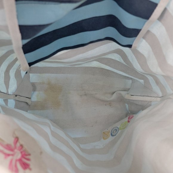 Disney Cruise Line 2009 Floral Stripped Hand Bag Casual Travel Vacation - Picture 6 of 13